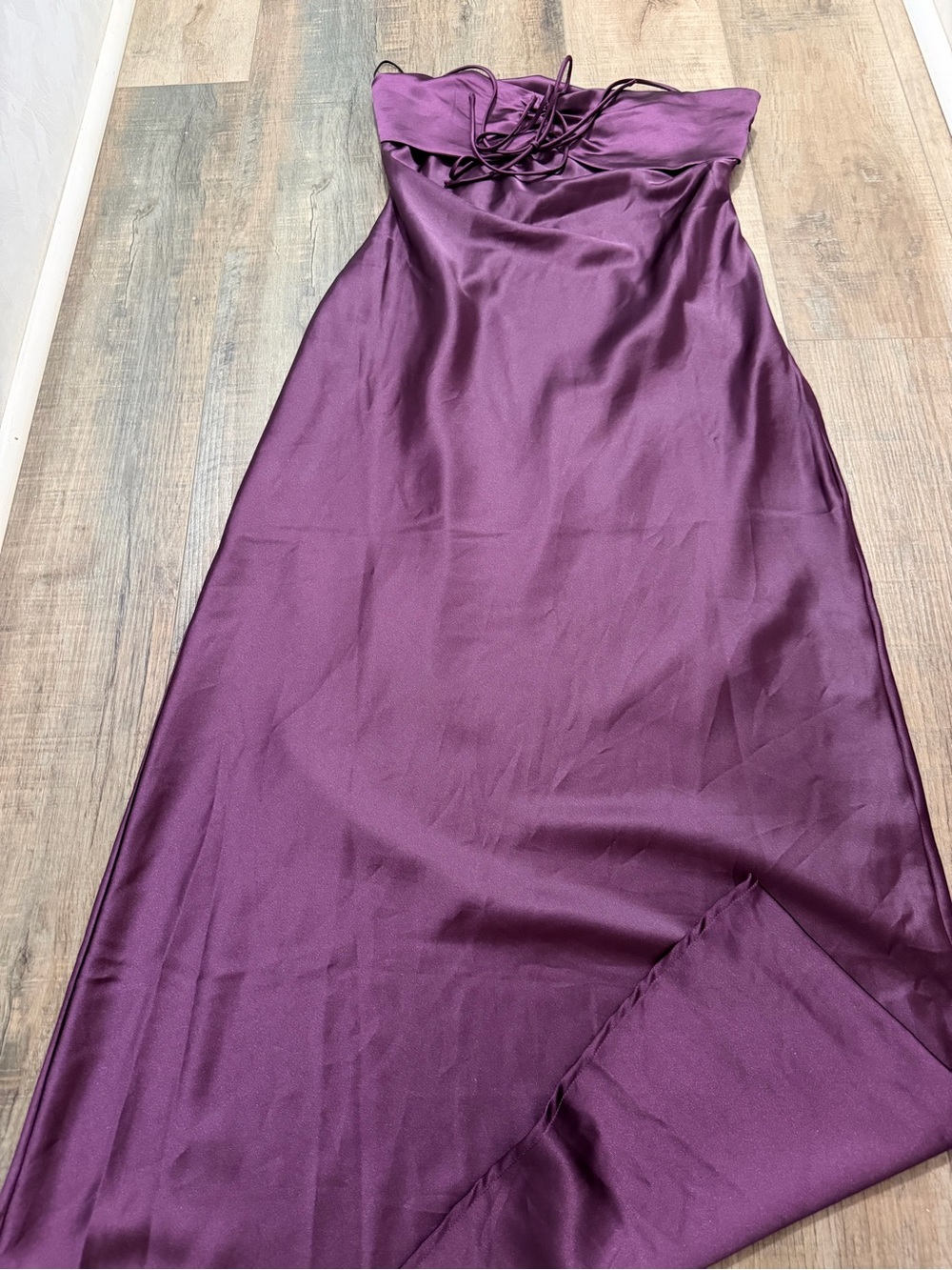 Princess Polly Satin Maxi Dress in Plum
